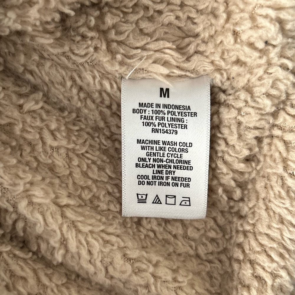 Aéropostale Sherpa Lined Fair Isle Zip Hoodie Jacket – Size M - Picture 13 of 15